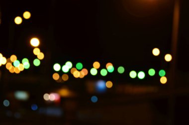 Bulanık soyut ışıklar gece şehrin arka planı