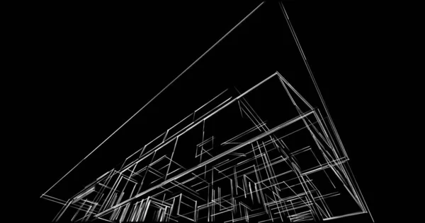 architecture building 3d illustration on background