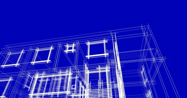 Abstract Drawing Lines Architectural Art Concept Minimal Geometrical Shapes — Stock Photo, Image