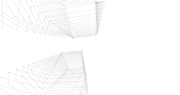 Lignes Dessin Abstraites Dans Concept Art Architectural Formes Géométriques Minimales — Photo