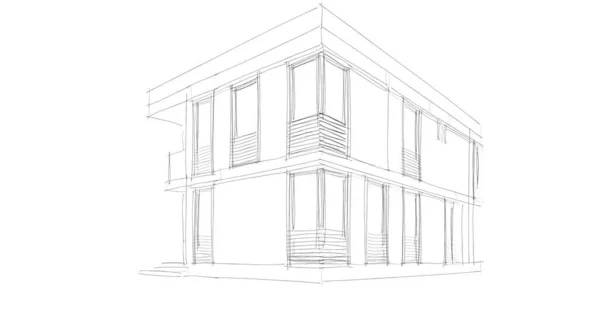 建筑3D背景图 — 图库照片