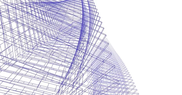 Abstraktní Architektonický Design Tapet Digitální Koncept Pozadí — Stock fotografie