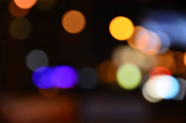 Wazig Abstract Licht Achtergrond Van Stad Nacht — Stockfoto