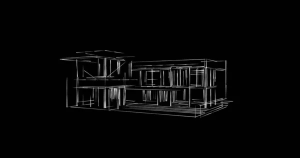 Formas Geométricas Mínimas Líneas Arquitectónicas — Foto de Stock