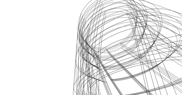 建筑墙纸设计 数字概念背景 — 图库照片