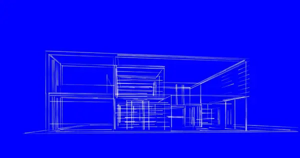 建筑墙纸设计 数字概念背景 — 图库照片