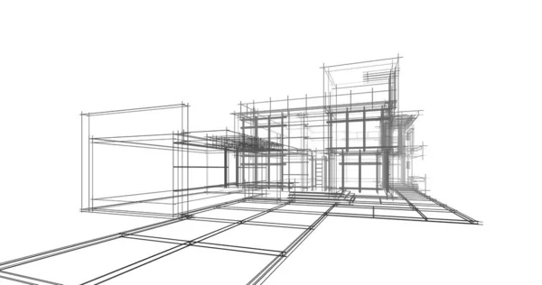 Abstrakt Arkitektonisk Tapet Design Digitalt Koncept Bakgrund — Stockfoto