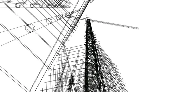 Abstrakcyjny Projekt Tapety Architektonicznej Cyfrowe Tło Koncepcyjne — Zdjęcie stockowe