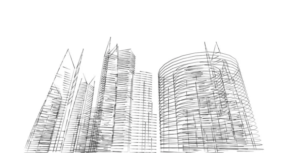 Abstrakcyjny Projekt Tapety Architektonicznej Cyfrowe Tło Koncepcyjne — Zdjęcie stockowe