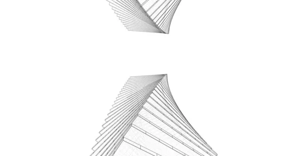 Formas Geométricas Del Edificio Arquitectónico — Foto de Stock