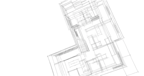 Disegno Astratto Carta Parati Architettonica Sfondo Concetto Digitale — Foto Stock