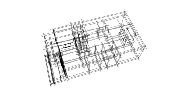 Formas Geométricas Mínimas Linhas Arquitetônicas — Fotografia de Stock