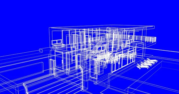 Disegno Astratto Carta Parati Architettonica Sfondo Concetto Digitale — Foto Stock