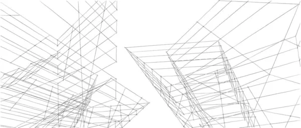 建筑墙纸设计 数字概念背景 — 图库照片