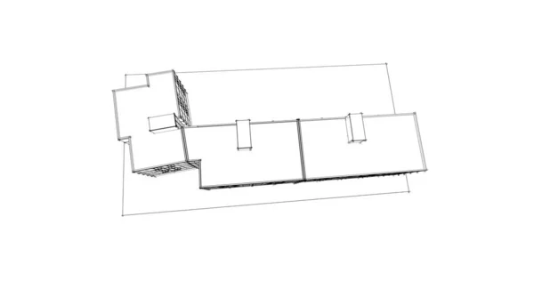 Abstrakcyjny Projekt Tapety Architektonicznej Cyfrowe Tło Koncepcyjne — Zdjęcie stockowe