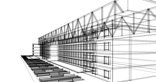 Abstrakte Architektonische Tapete Design Digitales Konzept Hintergrund — Stockfoto