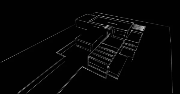 Αφηρημένη Αρχιτεκτονική Ταπετσαρία Σχεδιασμό Ψηφιακή Έννοια Φόντο — Φωτογραφία Αρχείου