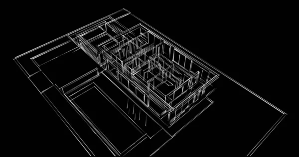 Abstrakt Arkitektonisk Tapet Design Digitalt Koncept Bakgrund — Stockfoto