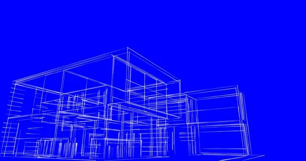 建筑墙纸设计 数字概念背景 — 图库照片