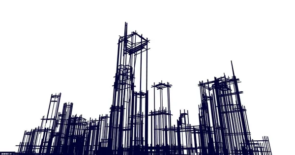 soyut mimari duvar kağıdı tasarımı, dijital konsept arkaplan