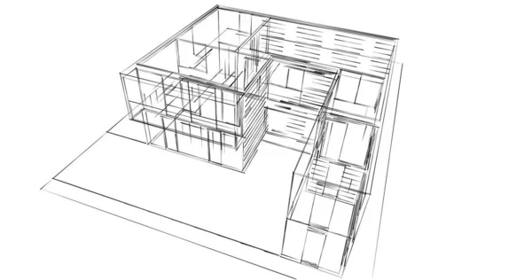 Disegno Astratto Carta Parati Architettonica Sfondo Concetto Digitale — Foto Stock