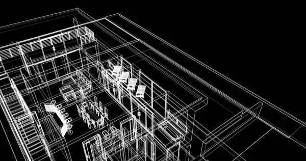 Abstrakcyjny Projekt Tapety Architektonicznej Cyfrowe Tło Koncepcyjne — Zdjęcie stockowe