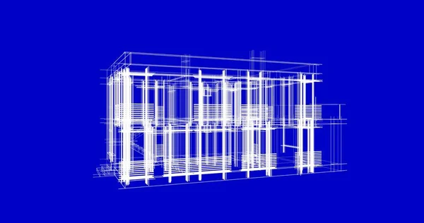 Abstraktní Architektonický Design Tapet Digitální Koncept Pozadí — Stock fotografie