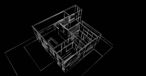 Abstraktní Architektonický Design Tapet Digitální Koncept Pozadí — Stock fotografie