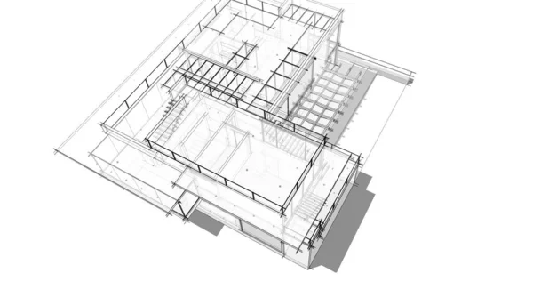 Disegno Astratto Carta Parati Architettonica Sfondo Concetto Digitale — Foto Stock