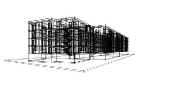 Abstrakt Arkitektonisk Tapet Design Digitalt Koncept Bakgrund — Stockfoto