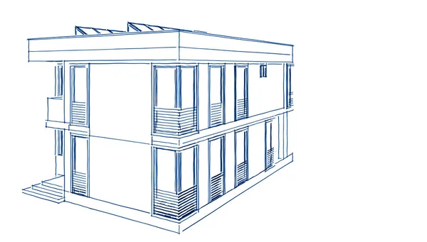 Forme Geometriche Degli Edifici Architettonici — Foto Stock