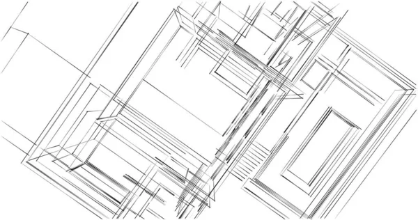 Архитектурное Построение Иллюстрации Фоне — стоковое фото