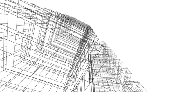 Abstrakcyjny Projekt Tapety Architektonicznej Cyfrowe Tło Koncepcyjne — Zdjęcie stockowe