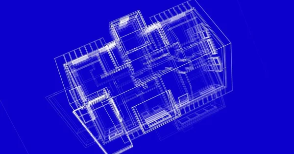 Abstrakta Teckningslinjer Arkitektonisk Konst Koncept Minimala Geometriska Former — Stockfoto