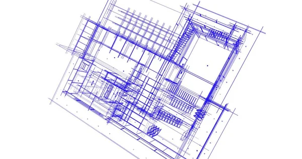 建筑墙纸设计 数字概念背景 — 图库照片