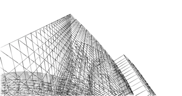 Diseño Abstracto Papel Pintado Arquitectónico Fondo Concepto Digital — Foto de Stock