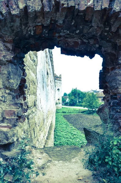 Вид Развалины Старого Здания Видом Море — стоковое фото