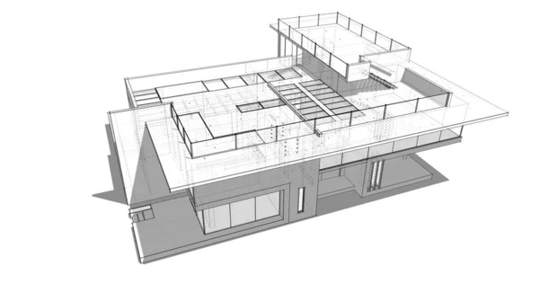 Minimale Geometrische Architectuur Van Gebouwen — Stockfoto