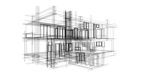 Abstrakcyjny Projekt Tapety Architektonicznej Cyfrowe Tło Koncepcyjne — Zdjęcie stockowe