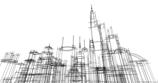 soyut mimari duvar kağıdı tasarımı, dijital konsept arkaplan