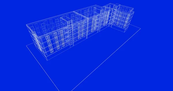 Abstrakcyjny Projekt Tapety Architektonicznej Cyfrowe Tło Koncepcyjne — Zdjęcie stockowe