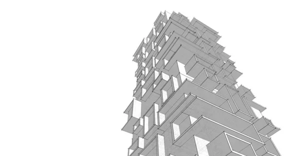 Абстрактный Архитектурный Дизайн Обоев Цифровой Концепт Фон — стоковое фото