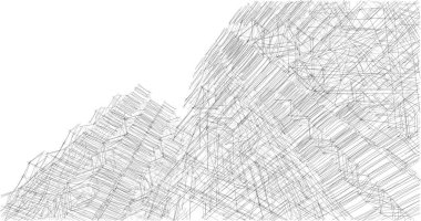 soyut mimari duvar kağıdı tasarımı, dijital konsept arkaplan