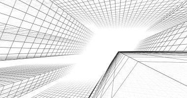 soyut mimari duvar kağıdı tasarımı, dijital konsept arkaplan