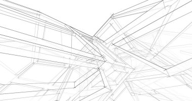 soyut mimari duvar kağıdı tasarımı, dijital konsept arkaplan