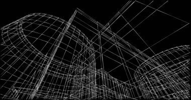 soyut mimari duvar kağıdı tasarımı, dijital konsept arkaplan