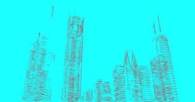 soyut mimari duvar kağıdı tasarımı, dijital konsept arkaplan