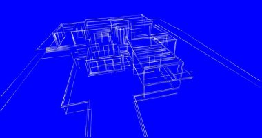 soyut mimari duvar kağıdı tasarımı, dijital konsept arkaplan