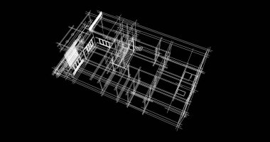 soyut mimari duvar kağıdı tasarımı, dijital konsept arkaplan