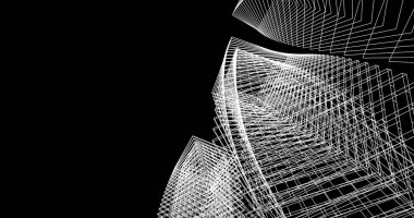 soyut mimari duvar kağıdı tasarımı, dijital konsept arkaplan